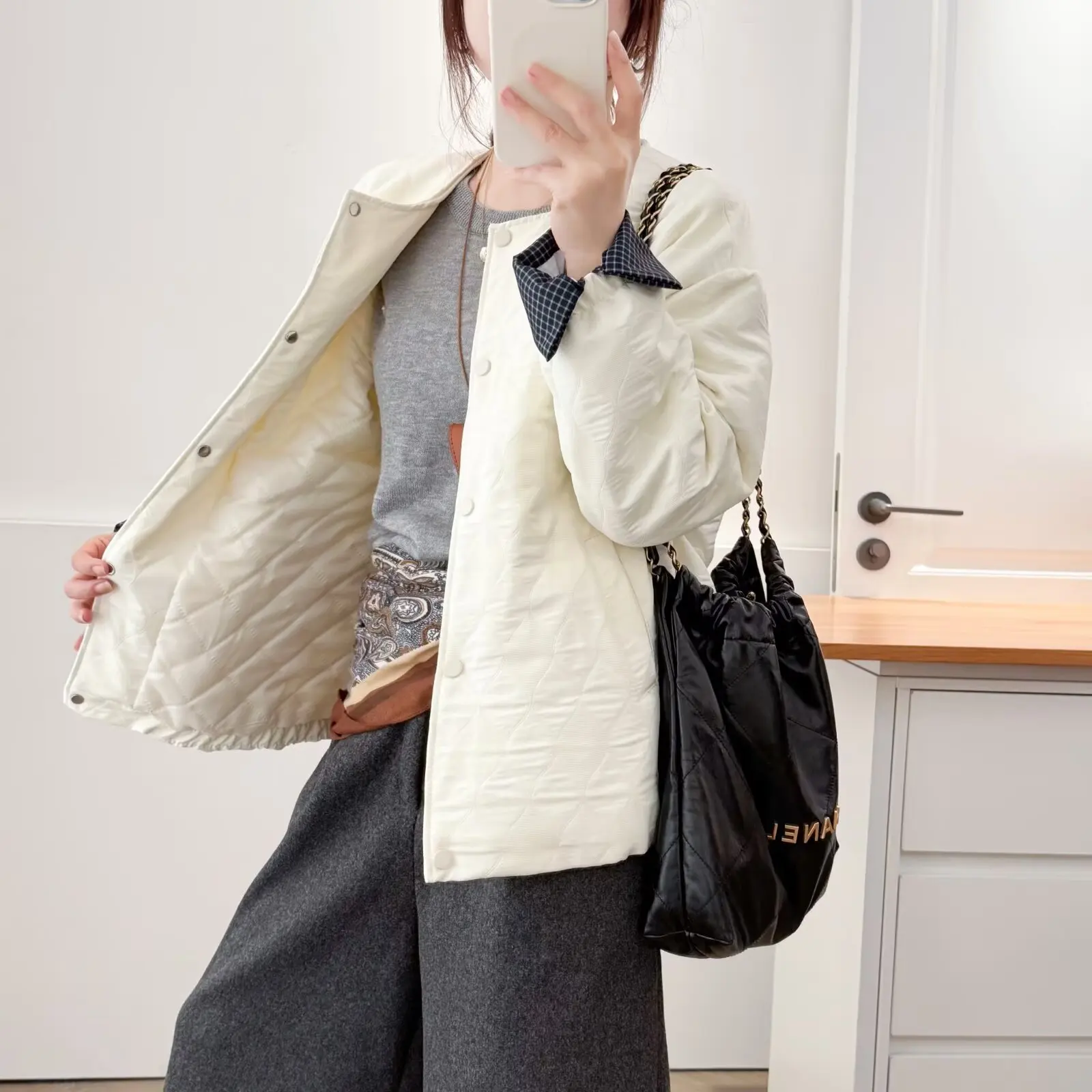 XXXXL Fashion Plus Size Women's Parkas Fake Two Pieces Padded Jackets For 2025 autumn/winter Korean Style Casual Warm Coats 2508