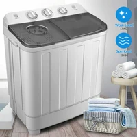 2-in-1 Portable Semi-automatic Washing Machine and Dryer Combo Portable Washing Machine with Drainage Pump Washer