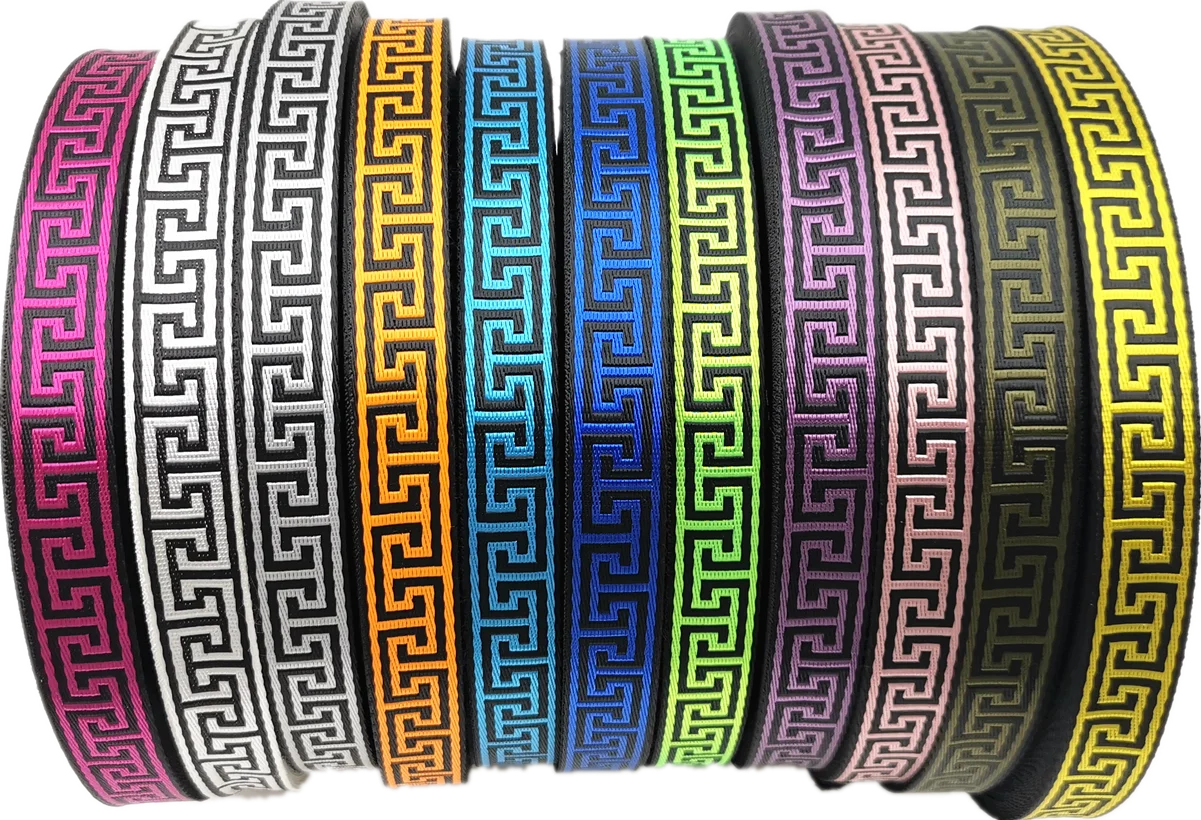 20mm(0.8") 5Yards Classic Jacquard Nylon Ribbon Vintage Lace For Collar Clothing Bag Accessories Embroidered DIY Trim