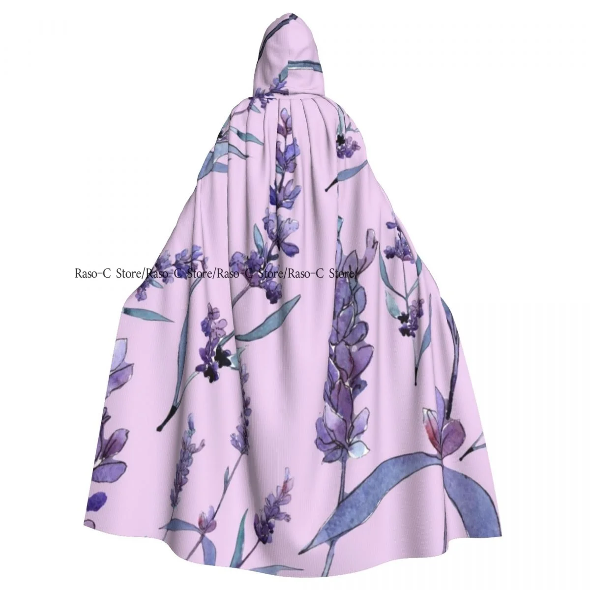 

Unisex Witch Party Reversible Hooded Adult Vampires Cape Cloak Violet Lavender