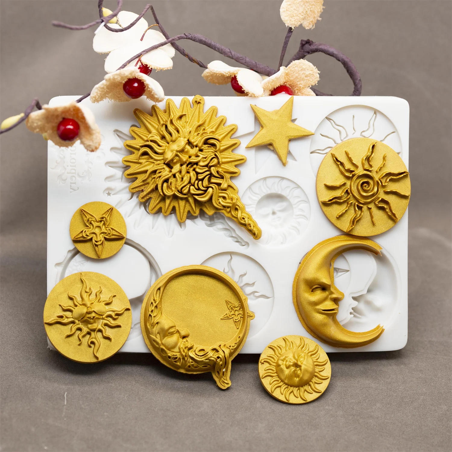 

Оригинальная силиконовая форма Sun God для торта в стиле ретро, фоторамка, помадка, искусственная глина в стиле барокко, Жевательная паста