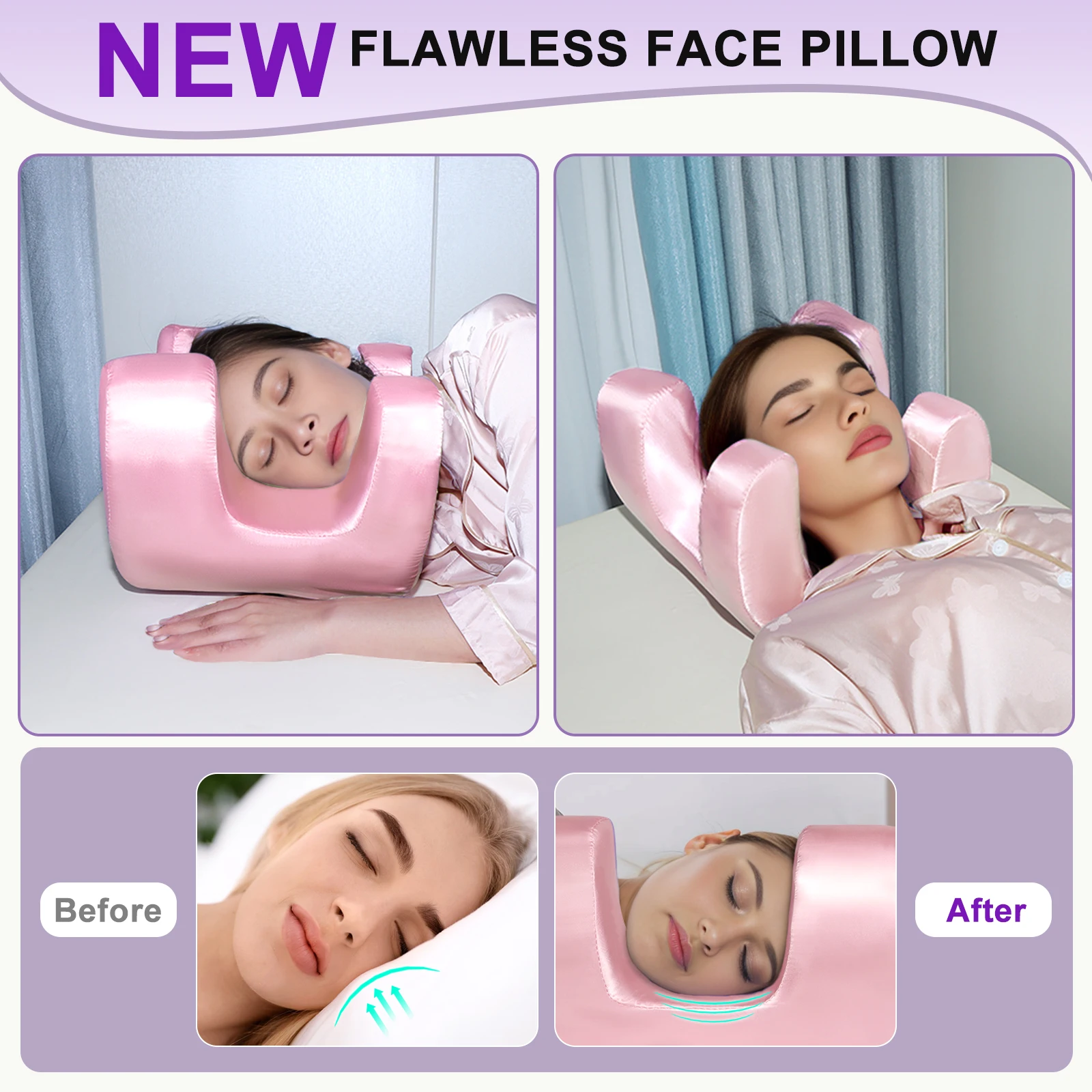 Beauty Pillow Anti-Wrinkle Neck Support Anti-ageing Beauty Pillow For Maintaining Facial Wrinkles Sleep Memory Foam Pillow 6