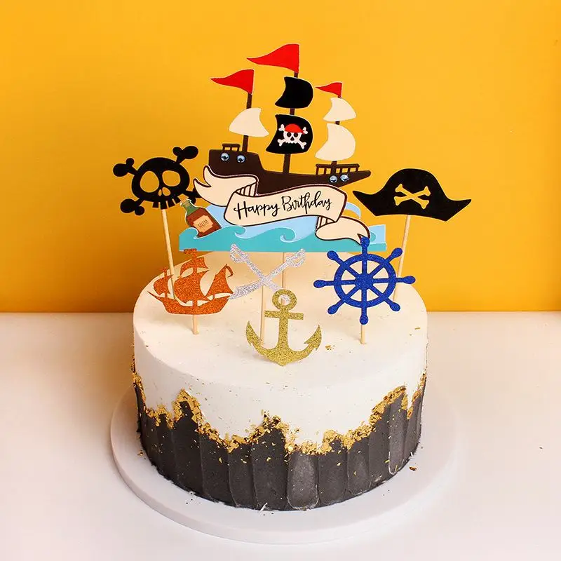 Nautical-Pirate-Brthday-Cake-Topper-Pirate-Party-Theme-Treasure-Box ...