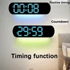 Digital Wall Clock Large LED Screen Temperature Humidity Display Electronic Alarm Clock Creative Home Decoration Remote Control 4