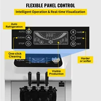Machine à crème glacée molle verticale commerciale Sihao 2200W, production élevée de 7,4 gallons par heure, équipement efficace pour la fabrication de desserts glacés à usage commercial 7