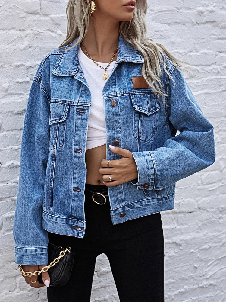 Benuynffy-Turn-down-Collar-Loose-Denim-Jacket-Women-Spring-and-Autumn ...