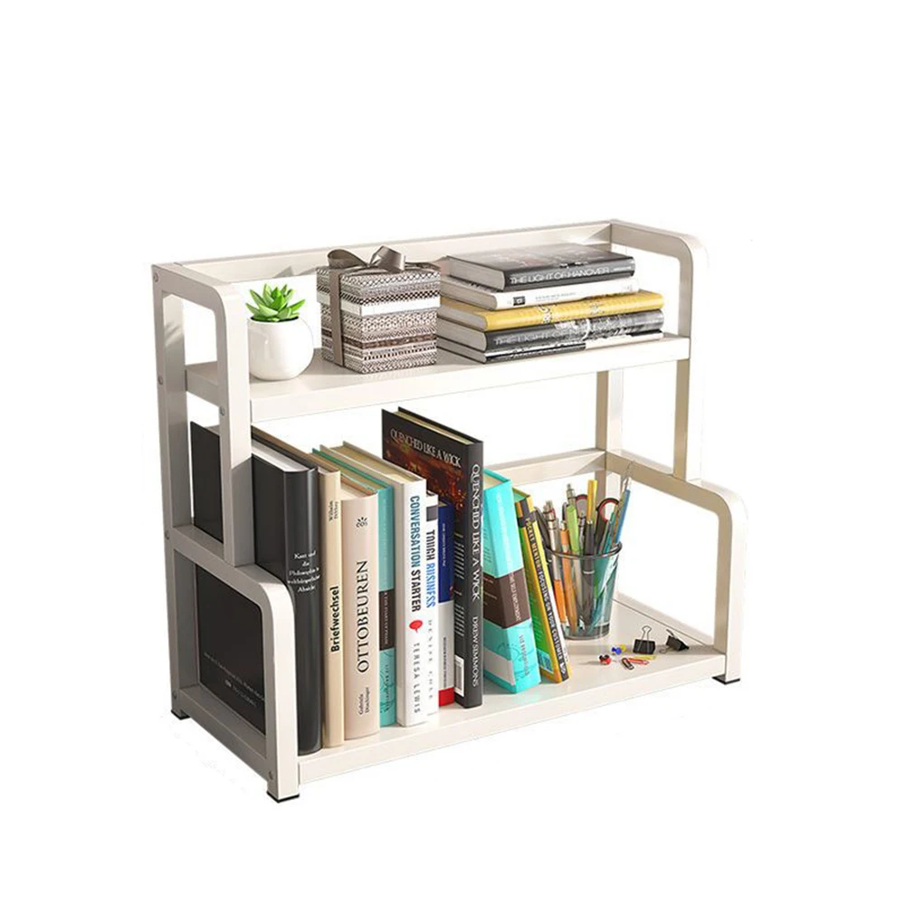 Two Tiered Bookshelf Table Simple Small Storage Bookshelf Desktop Storage Rack Desktop Rack Seasoning Rack
