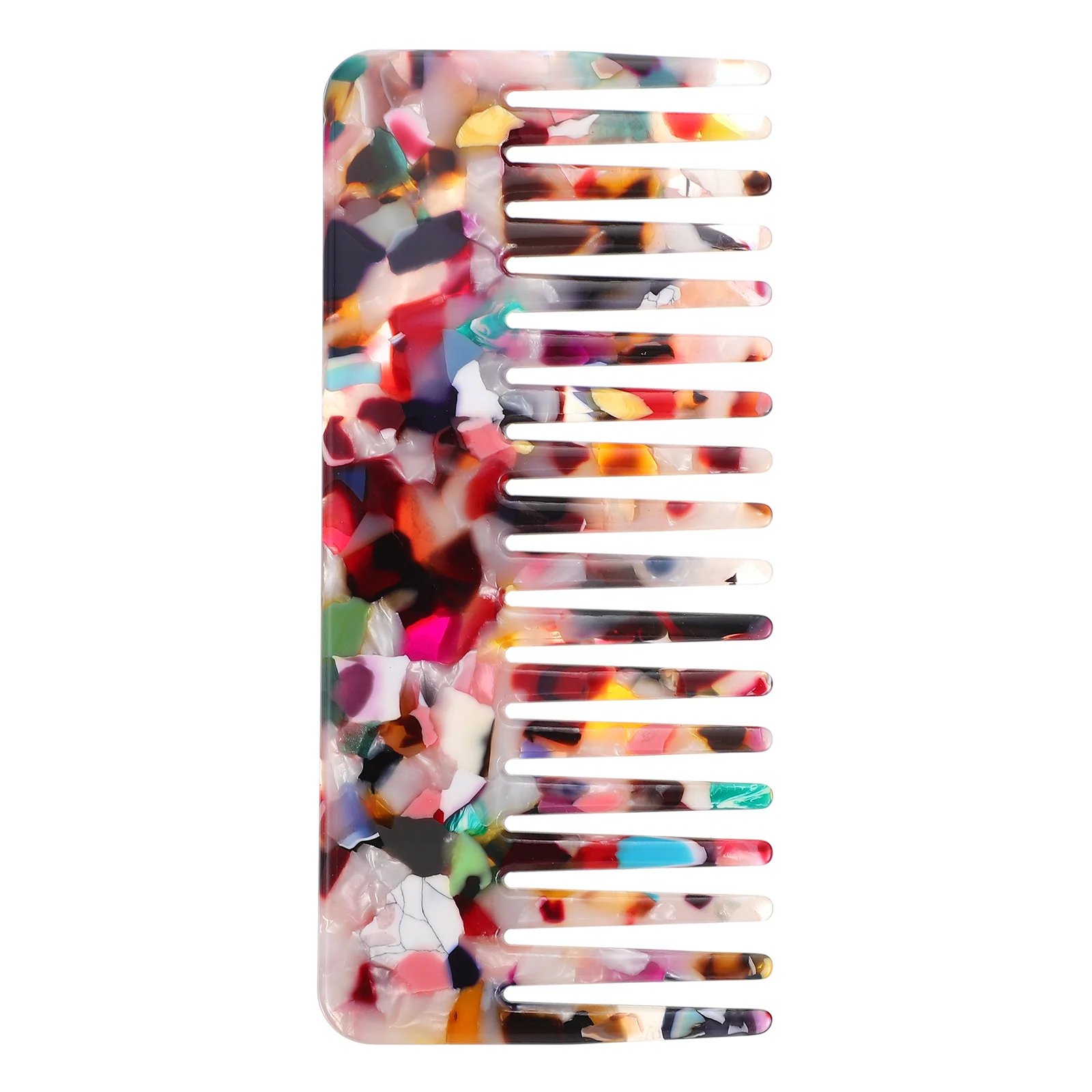 

Wide Tooth Comb Tortoise Comb Hair Detangler No Handle Comb Acetate Pocket Hairdressing Comb Thick Curly Wavy Wet Dry