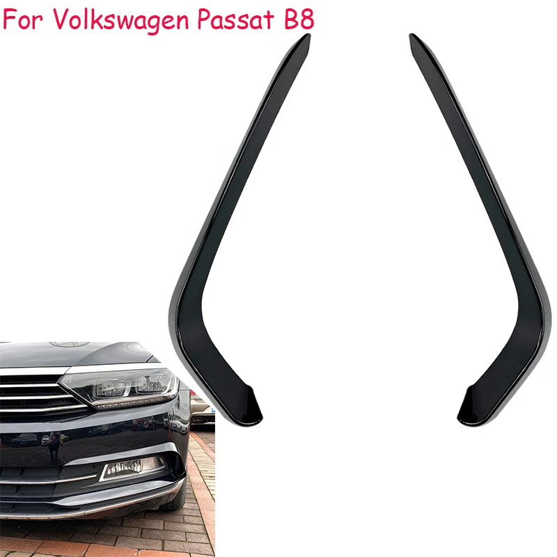 

Car Accessories Front Bumper Splitter Lip Spoiler Diffuser Cover Glossy black Carbon Stickers Trim For VW Volkswagen Passat B8