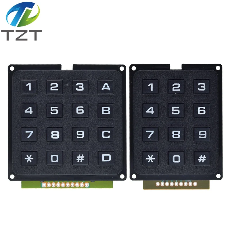 DIYTZT 3*4 4*4 Matrix Schalter Tastatur Tastatur Array modul ABS kunststoff tasten 4x4 3x4 12 16 Schlüssel taste membran schalter DIY KIT