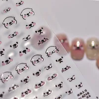 1pcs Cute Otter Expression Transparent Jelly Nail Art Stickers Lovely Kawaii Otter Nail Design Decorative Decal DIY Accessories 2