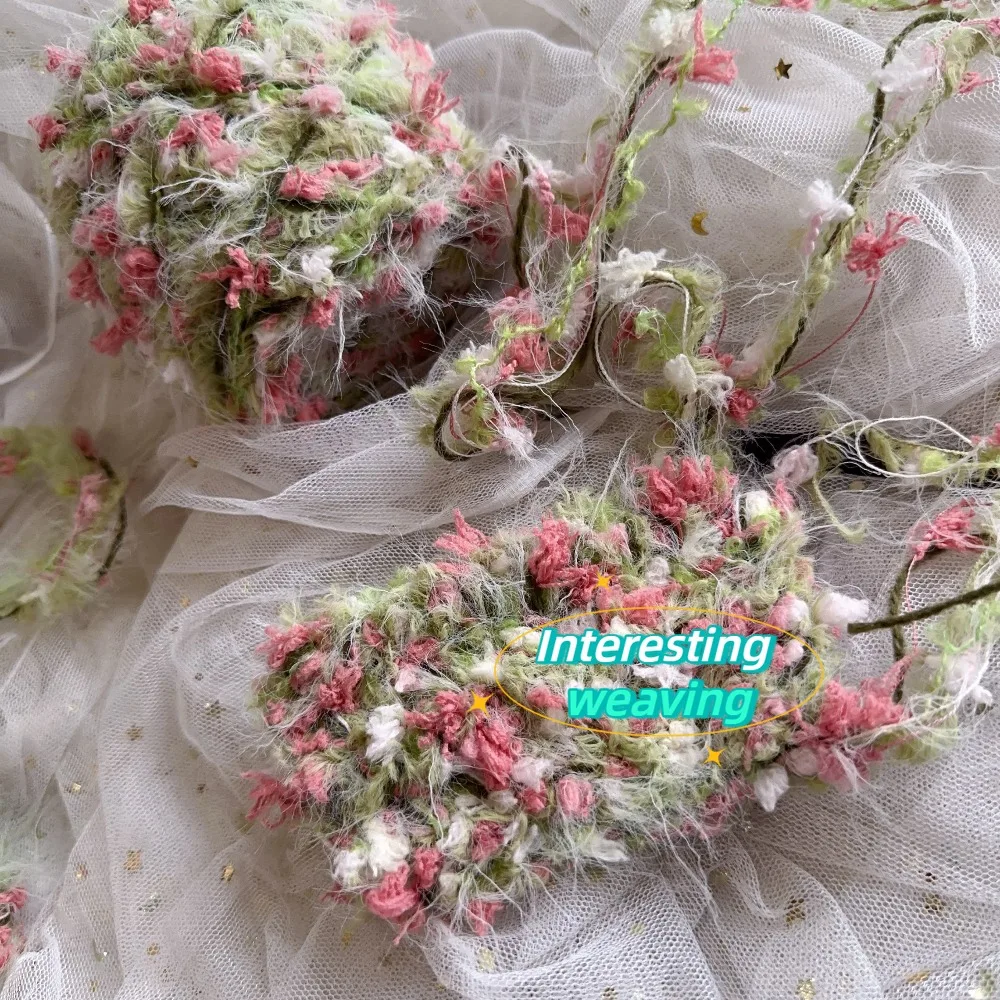 그린 파스토럴 스타일 얀 100g DIY 핸드메이드 핸드블렌드 얀, 뜨개질 및 직조용 울볼