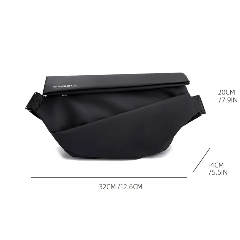 Crossbody bag for men, functional messenger bag, trendy brand chest bag, women's casual waist bag, magnetic buckle sports backpack, cycling shoulder bag