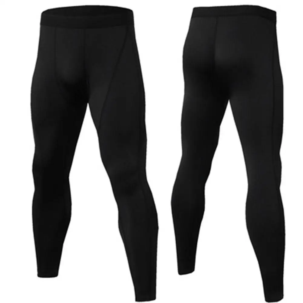 Men Compression Tight Leggings Running Sports Male Workout Bottoms Trousers Jogging Dry Yoga Pants Quick Fitness Training