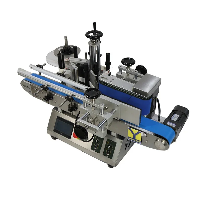 

MT-100 Labeling Machine Plastic Round Glass Bottle Horizontal Labeller Cosmetic Packaging Simple Automatic Labeling Equipment