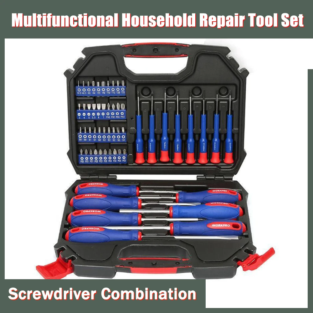 56 Piece Screwdriver Set Metric Multifunctional Household Repair Set Cross Screwdriver Screwdriver With Magnetic