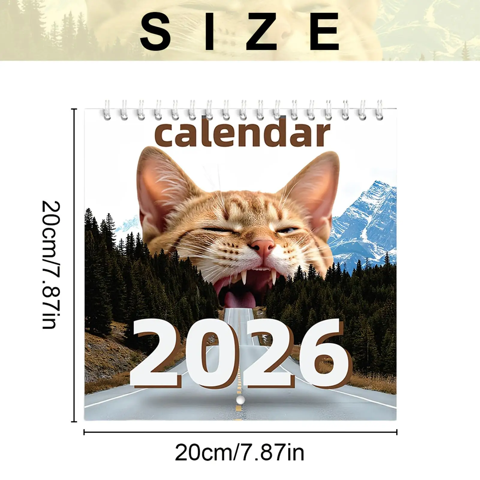 2026 Desk Calendar Cat Theme Calendar Monthly Vertical Holidays Reminder Scheduling Tool For Girls Teachers Adults Boys Students