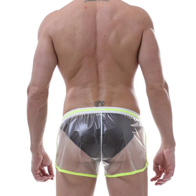 Men's Swimwear Surfing Beach pants boxer Swimming PVC Material Transparent Trunks Sexy Shorts Swim briefs Boxers Sports Suit Men 3