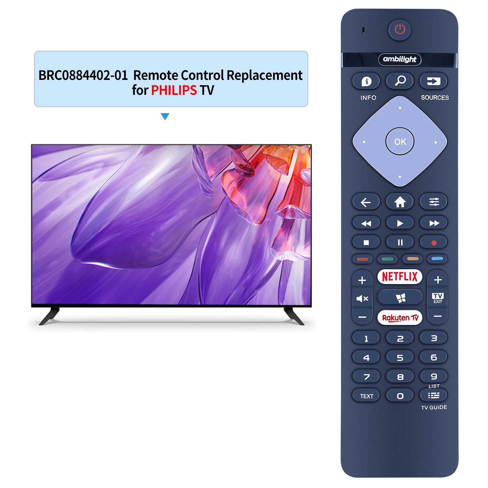 Télécommande De Télévision Vocale 50pus8506 /62, Pour Philips Ambilight  8506 Série Pus85 43pus8506 - Télécommande - AliExpress