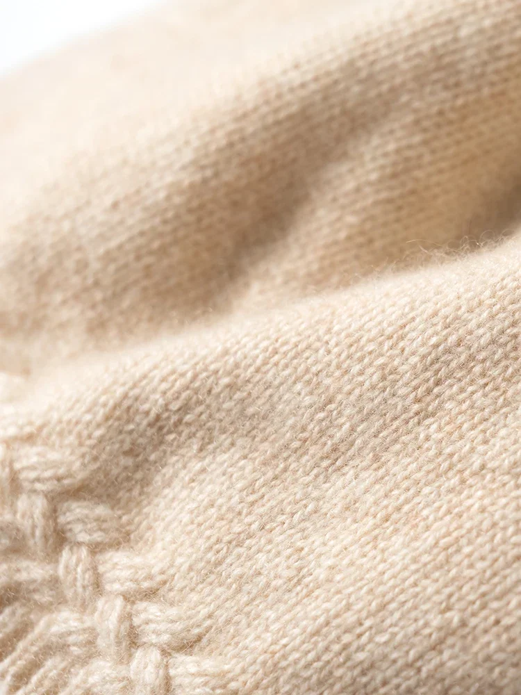 Autumn Winter Women Cashmere 35% Beanie Hat Thick Casual Hat Bottom Pattern Warm Soft Wool Real Pushmina Cap 6