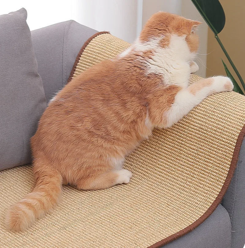 

Cat Scratcher Post Deterrent Double Anti-scratch Sisal Sofa Mat Cat Couch Furniture Protector Cat Scratch Guards Sofa Protector