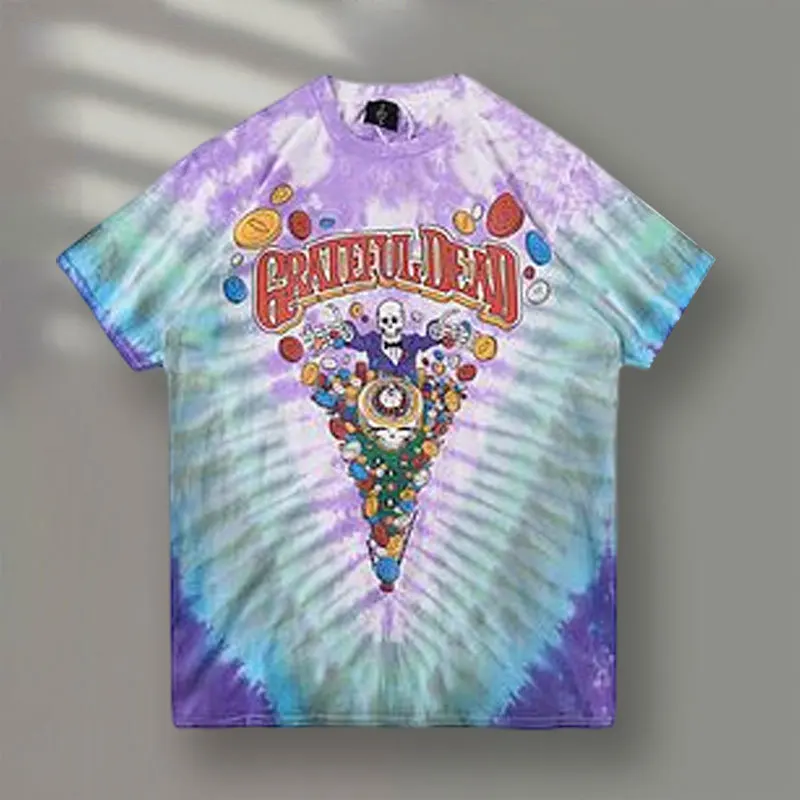 

Tie Dye O-neck Casual Print T-shirt Men's Loose Short Sleeve Breathable Top Men 2023 Summer Social Club Outfits Tshirt Men