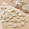 10PCS Irregular Pearls Nail Art Charms Rhinestone Manicure Decor Parts For Baroque Nails Decoration Design Supplies Materail 2