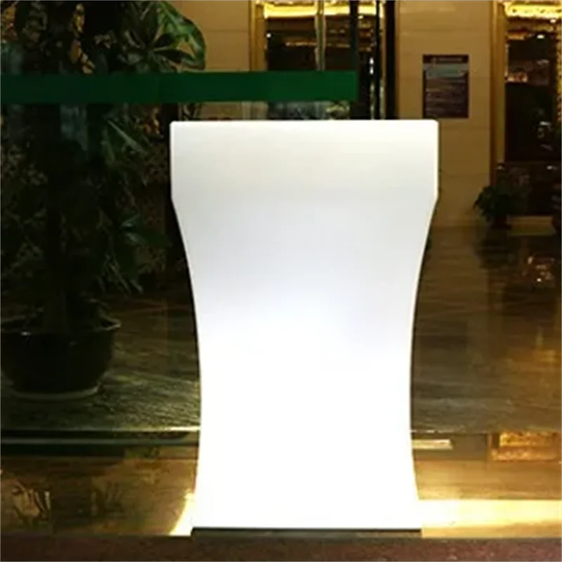 LED Rechargeable Bar Reception Desk Nightclub Simple Modern Cashier Counter Waterproof Lighted Up Coffee Table KTV Party Supply