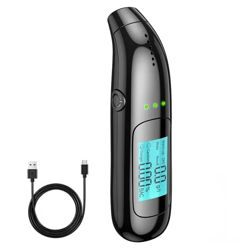 Breathe Digital Alcohol Detector LED Display Non-contact Portable Alcohol Tester