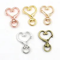 10pcs Cat Heart Snap Hook Trigger Clips Buckles For Keychain Lobster Clasp Hooks Key Ring Jewelry Supplies 4
