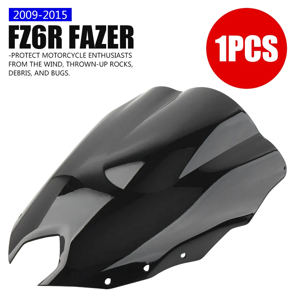 

Front Windscreen Windshield Wind Screen ABS and front windshield for YAMAHA FZ-6R Fazer09-15 10 Black