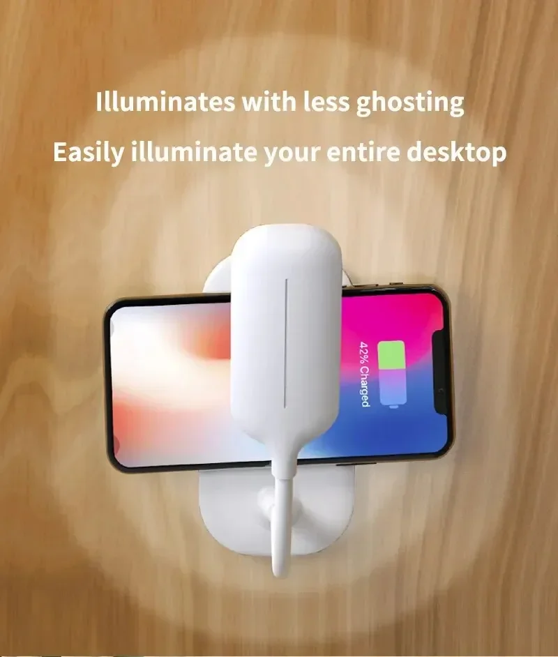 3 In 1 Wireless Charger Pad LED Desk Lamp Eye Protect Study Reading Table Lamp 10W Fast Charging Station For iPhone Samsung