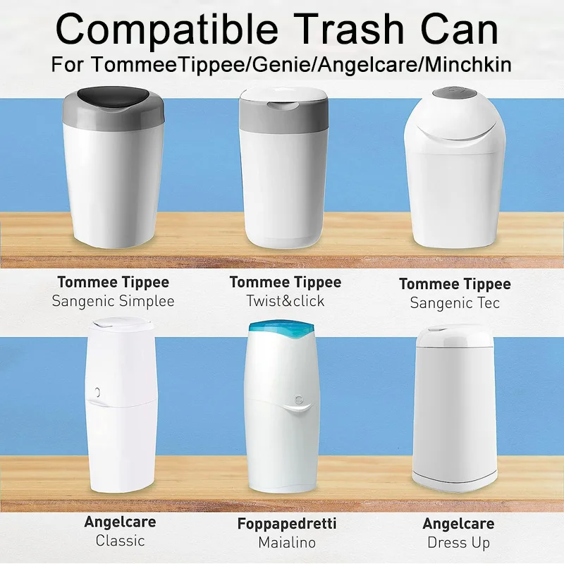 1/5/10Pcs Orange Diaper Pail Refills Bags For Angelcare Trash For Sangenic Tommee Tippee twist&click Genie Munchkin trash bags refill,diaper pail refills