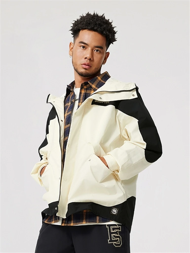  Badfive 남성용 오픈 가디건 긴 소매 재킷 방풍 통기성 봄 직조 스포츠웨어 DV529 스포티 캐주얼