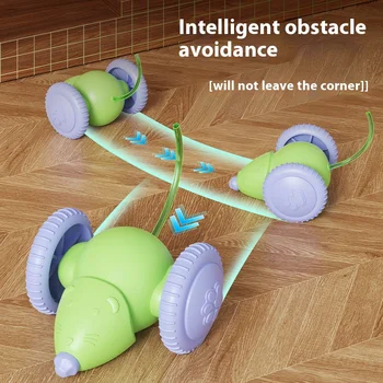 Electric Mouse Car Pet toys Interactive Cat Toy Rechargeable Automatic Teaser with Intelligent Obstacle Avoidance Pet Products 2 Electric Mouse Car Pet toys Interactive Cat Toy Rechargeable Automatic Teaser with Intelligent Obstacle Avoidance Pet Products 2