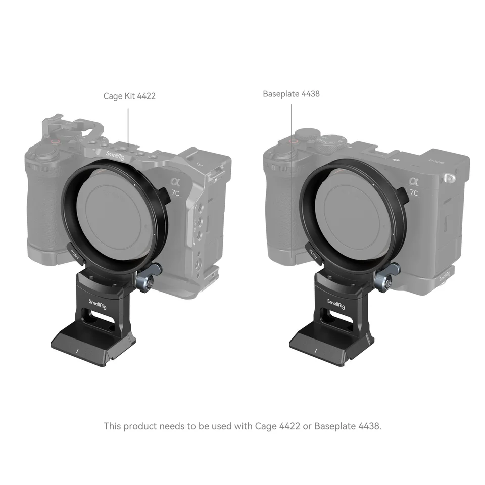SMALLRIG A7C II / A7CR L-Shape Handle per Sony Alpha 7C II/Alpha 7CR, Impugnatura in Silicone Leggera, Piastra QR Integrata per Arca, Accensione Rapida di Treppiedi/Riprese a Mano Libera - 4797