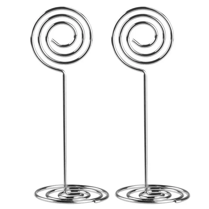 10Pcs Swirl Table Number Photo Holder Stands For Weddings Party Gatherings-A03I
