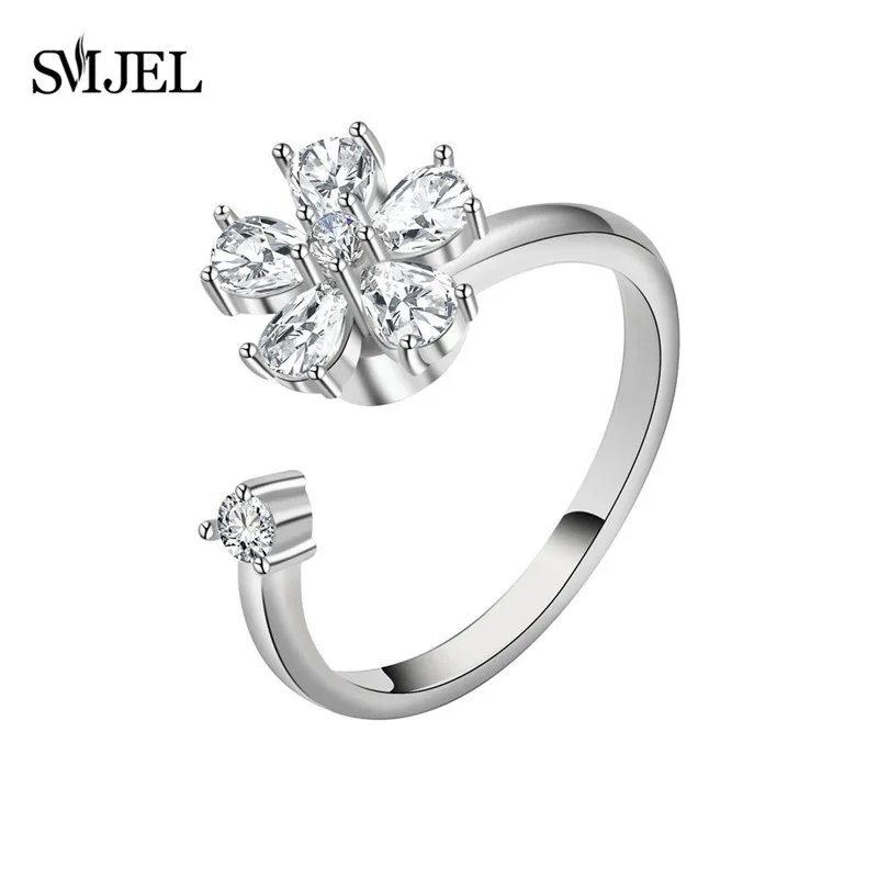 Elegant Beaded Spinner Ring - Anti-Stress Fidget Jewelry