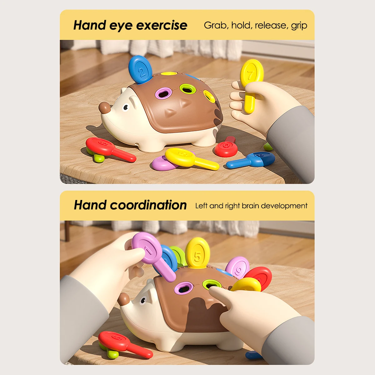 Children's Splice Hedgehog Digital Color Matching Toy Children's Splice Hedgehog Digital Color Matching Toy 4