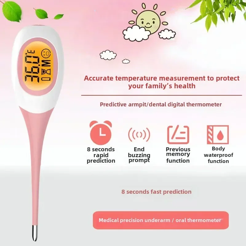 New Electronic Thermometer 8 Seconds Fast Measurement For Adults Children LED Pet Dog Cat Oral Cavity Armpit ℉/℃ Thermometer
