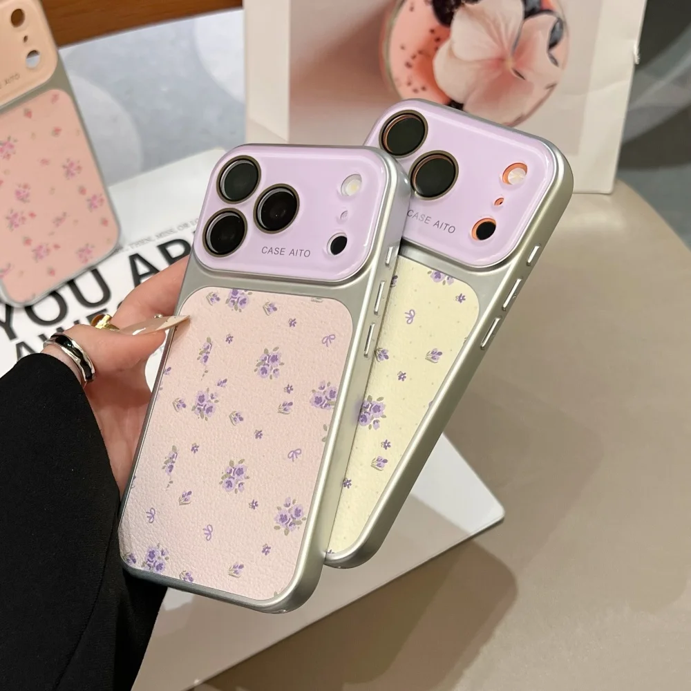 Luxury Floral Window Phone Case with Camera Protector - Shockproof Ultra Slim Design