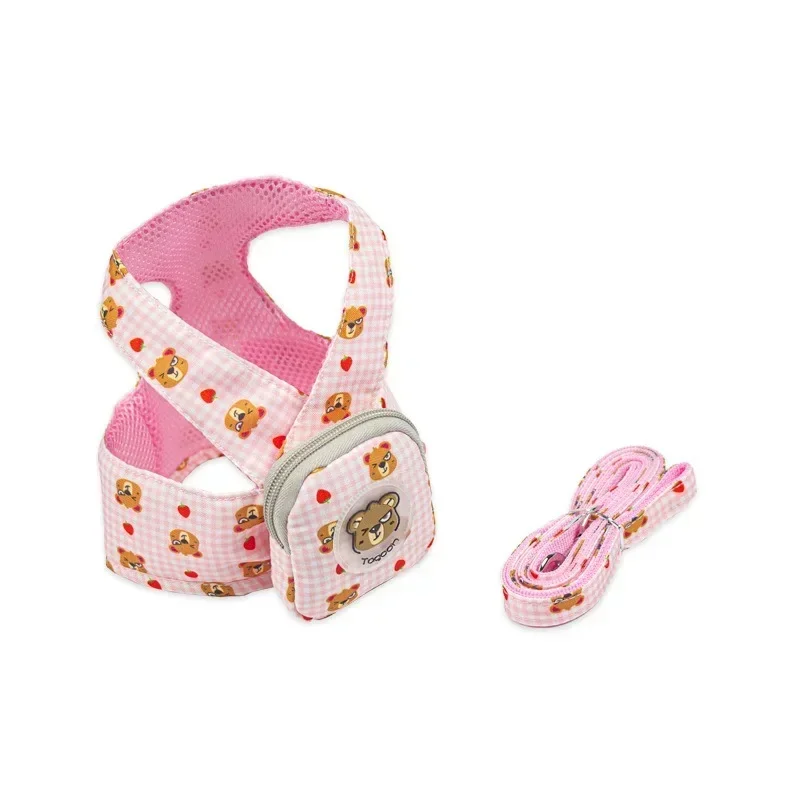 Pet Harness with Backpack for Small Meidum Dogs Harness Vest Set Puppy Chest Straps Chihuahuas Pug Travel Hiking Walking Bags