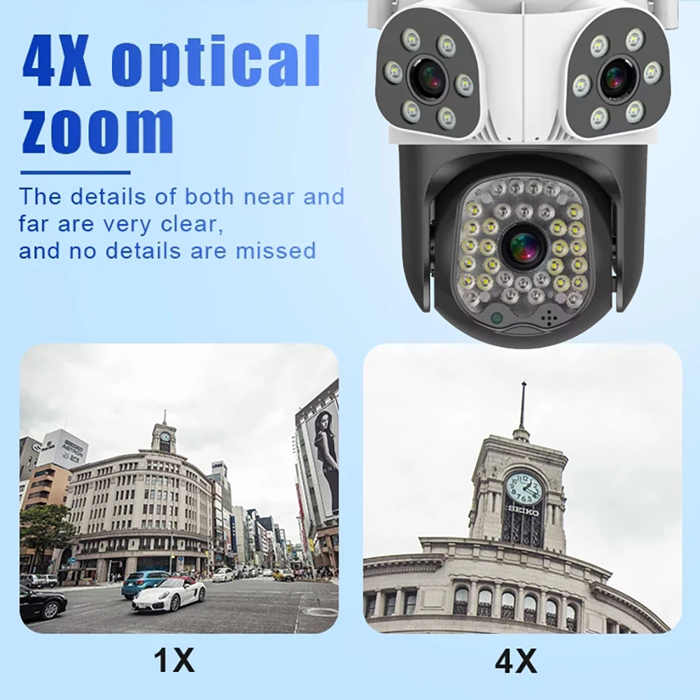 15MP Triple Lens WiFi Camera Outdoor PTZ Cameras Three Screen Motion Tracking Home Security Protection Video Surveillance Camera 3
