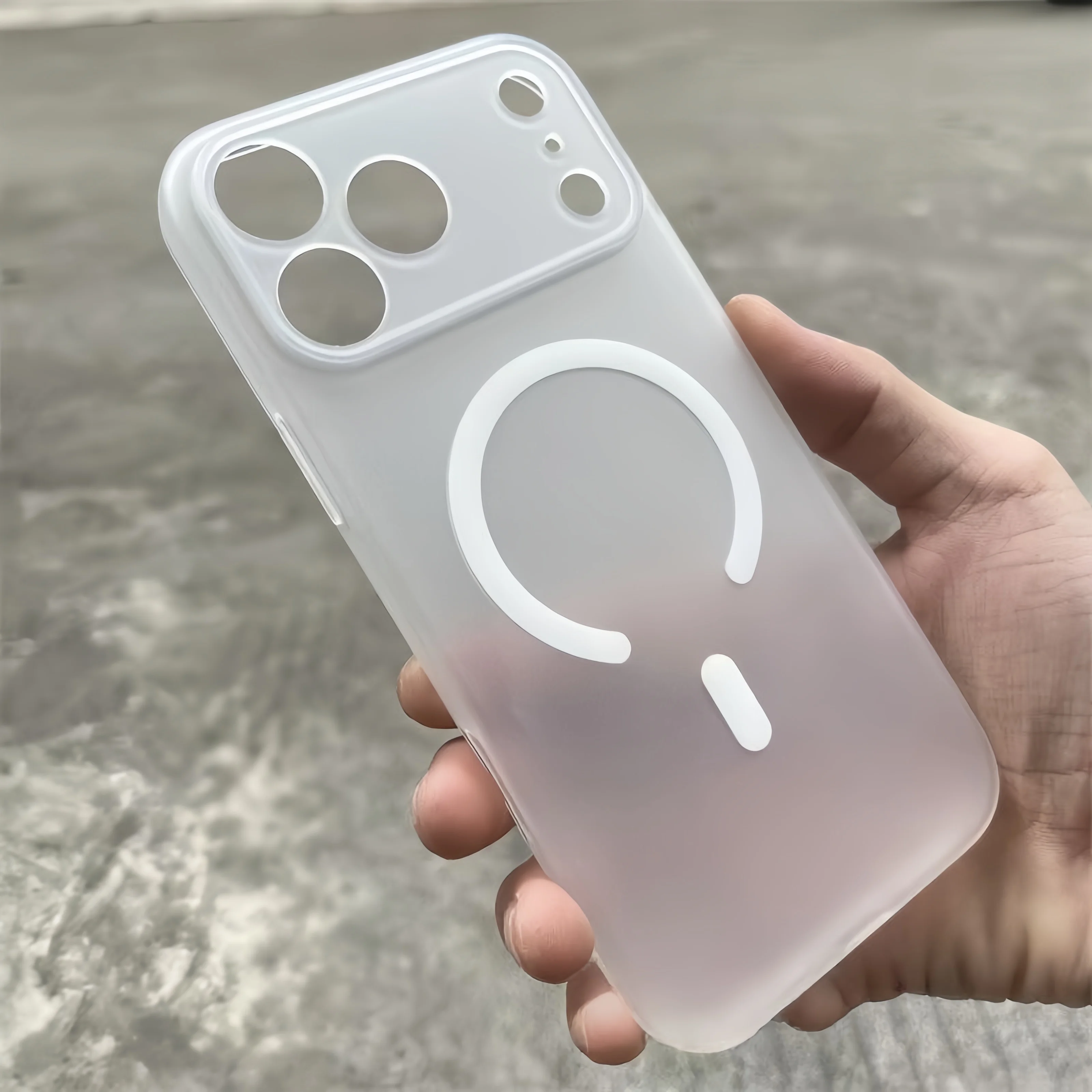 Ultra Thin Matte Translucent Magnetic Phone Case - Soft TPU Back Cover