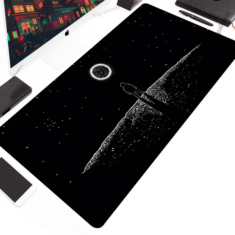 thumbnail image 1 of Alfombrilla de ratón grande de Arte Blanco y negro, alfombrilla de ratón XXL para oficina, alfombrillas para jugador grandes, alfombrillas de goma para teclado de 1000x550, alfombrilla de escritorio,, 1 of 5