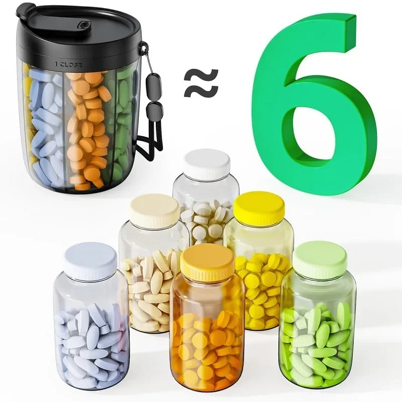 Weekly Pill Organizer and Supplement Storage Container