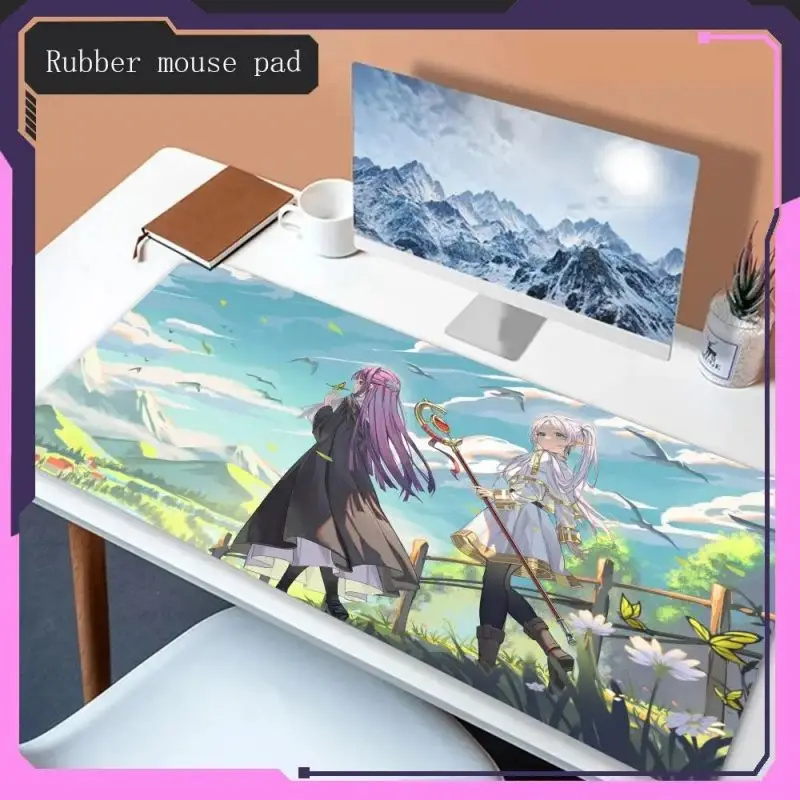 Frieren Beyond Journey's End 애니메이션 마우스 패드 게임용 마우스 패드 데스크 매트 Pc 액세서리 Xxl 매트 게이머 대형 데스크탑 데스크 카펫