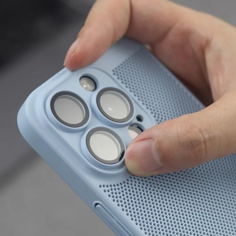 Ultra Thin Honeycomb Mesh Hard PC Case with Lens Protection and Heat Dissipation