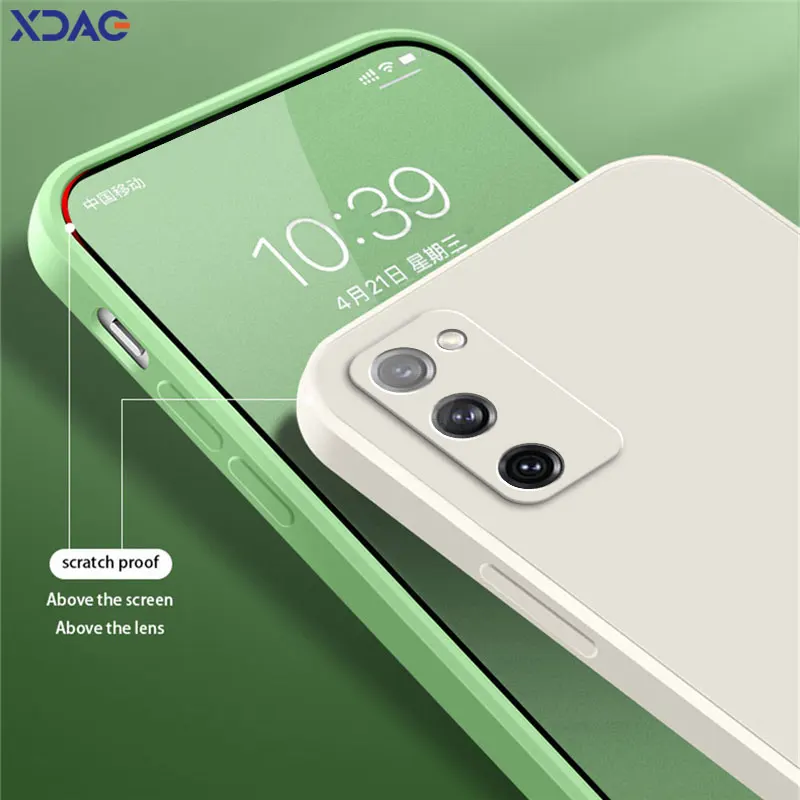Premium Square Liquid Silicone Soft Protective Shockproof Phone Case - Enhanced Grip and Durability