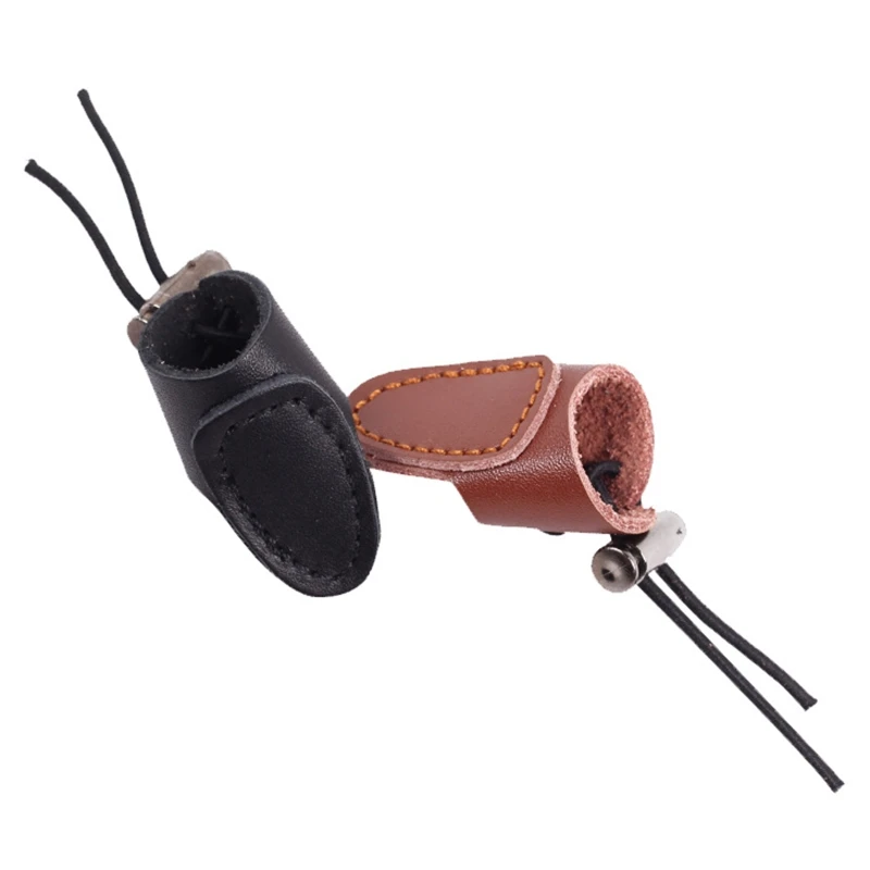 Archery Thumb Ring Guard Adjustable Thickened Thumb Finger Protector Fit Horse-Bow Recurve-Bow for Left Hand